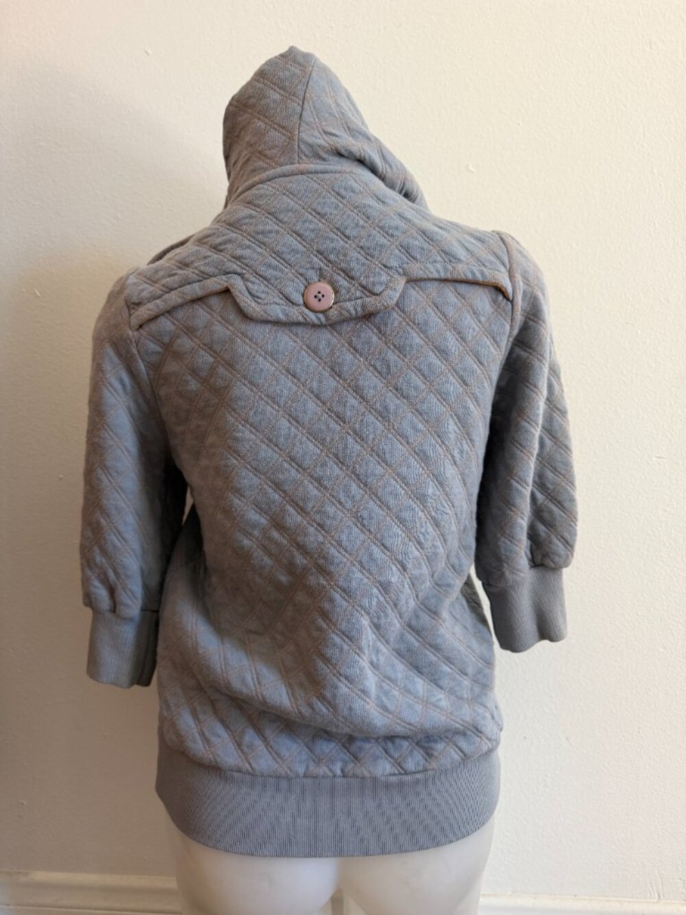 Marc by Marc Jacobs Quilted Gray Grey Hooded Jacket XS - Picture 5 of 5